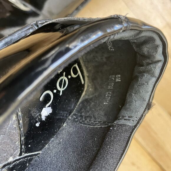 BOC Born Concept BC9632 Women Black Patent Slip On Clog Shoe Size 8 EUC - Picture 4 of 10